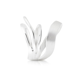 Sterling silver ring in a contemporary design with a matt and shiny finish by Gexist®