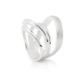 Sterling silver ring in a contemporary design with a matt and shiny finish by Gexist®