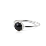 Sterling silver ring with 5mm (cabochon) onyx agate by Gexist®