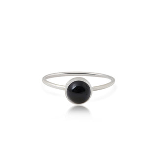 Sterling silver ring with 5mm (cabochon) onyx agate by Gexist®