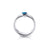 Sterling silver ring with a hammered finish and set with a doublet Opal (round 4.5mm) by Gexist®