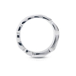 Sterling silver ring with a multitude of shapes and a matt and shiny finish by Gexist®
