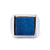 Sterling silver ring with a polished and shiny finish, set with a square cut Lapis lazuli (15x15mm) by Gexist®