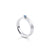 Sterling silver ring with a shiny hammered finish, adorned with a doublet Opal (round 2mm) by Gexist®