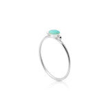 Sterling silver ring with green turquoise by Gexist®