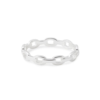 Sterling silver ring with marine links (chain) by Gexist®