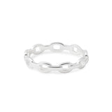 Sterling silver ring with marine links (chain) by Gexist®