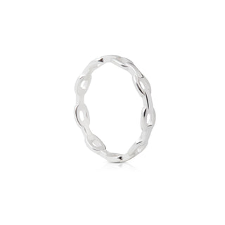 Sterling silver ring with marine links (chain) by Gexist®