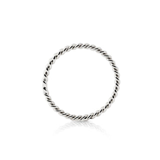 Sterling silver ring with shiny twist by Gexist®