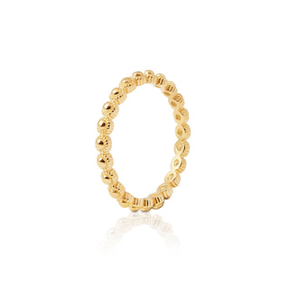 Sterling silver ring with yellow gold plating in a very elegant ethno style by Gexist®