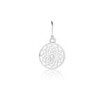 Sterling silver round earrings with chakra design by Gexist®