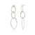Sterling silver stud earrings with 3 shiny rings by Gexist®
