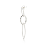 Sterling silver stud earrings with 3 shiny rings by Gexist®