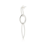 Sterling silver stud earrings with 3 shiny rings by Gexist®