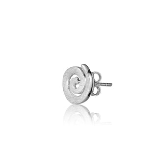 Sterling silver stud earrings with a beautiful brushed spiral by Gexist®