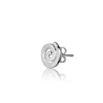 Sterling silver stud earrings with a beautiful brushed spiral by Gexist®