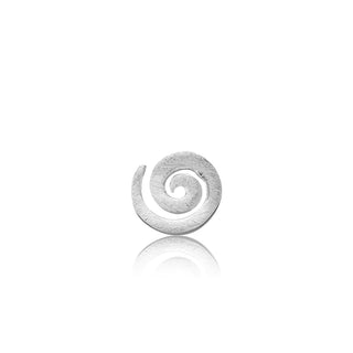 Sterling silver stud earrings with a beautiful brushed spiral by Gexist®