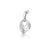 Sterling silver stud earrings with asymmetrical dangling hoops in a modern look by Gexist®