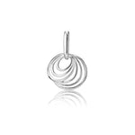 Sterling silver stud earrings with asymmetrical dangling hoops in a modern look by Gexist®