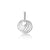 Sterling silver stud earrings with asymmetrical dangling hoops in a modern look by Gexist®