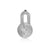 Stud earrings in Sterling Silver consisting of an oval-shaped element connected to a disc, both with a brushed finish by Gexist®