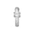 Stud earrings in platinum-plated sterling silver by Gexist®