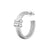 Stud earrings in platinum-plated sterling silver by Gexist®