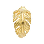 Stud earrings with a beautiful round feather in gold plating sterling silver by Gexist®