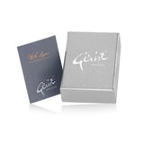 Stud earrings with a beautiful round feather in gold plating sterling silver by Gexist®