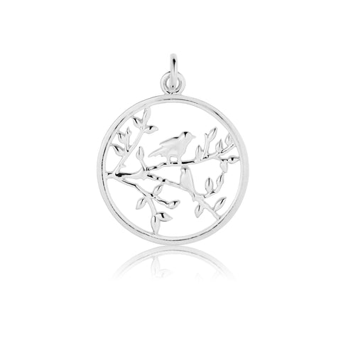 Tree and Bird Pendant in Sterling Silver by Gexist®