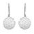 Unique Round Mat Flower of Life Sterling Silver Earrings by Gexist®