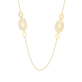 Unique and trendy 18kt gold plating sterling silver long necklace by Gexist®