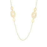 Unique and trendy 18kt gold plating sterling silver long necklace by Gexist®