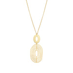 Unique and trendy sterling silver necklace with 18kt yellow gold plating pendant by Gexist®