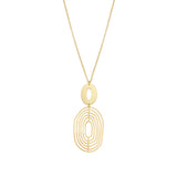 Unique and trendy sterling silver necklace with 18kt yellow gold plating pendant by Gexist®