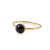 Yellow gold plating sterling silver ring with onyx agate by Gexist®